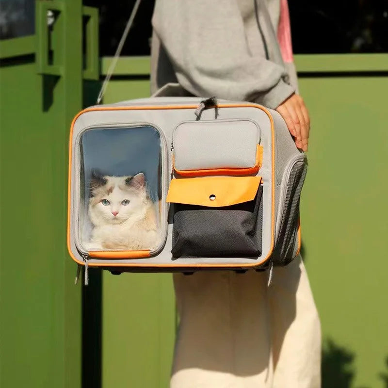 One shoulder portable canvas cat bag for light protection - C4™