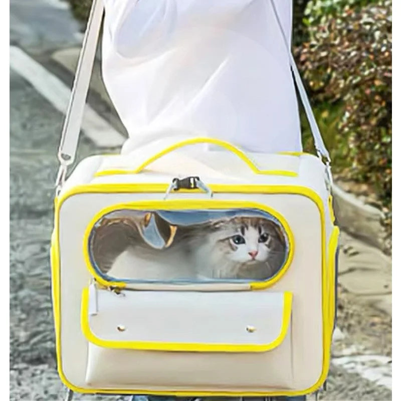 One shoulder portable canvas cat bag for light protection - C4™