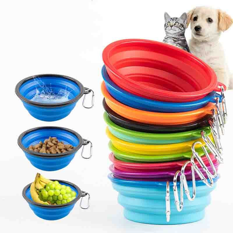 Portable pet food bowl - foldable - D5™ - Clawnest